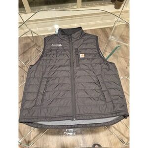 Carhartt Vest Mens Medium Black Gilliam Rain Defender Insulated Quilted 102286